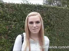 Pov побачення з Аманда Брайант залишає її волохата сперма в жопе